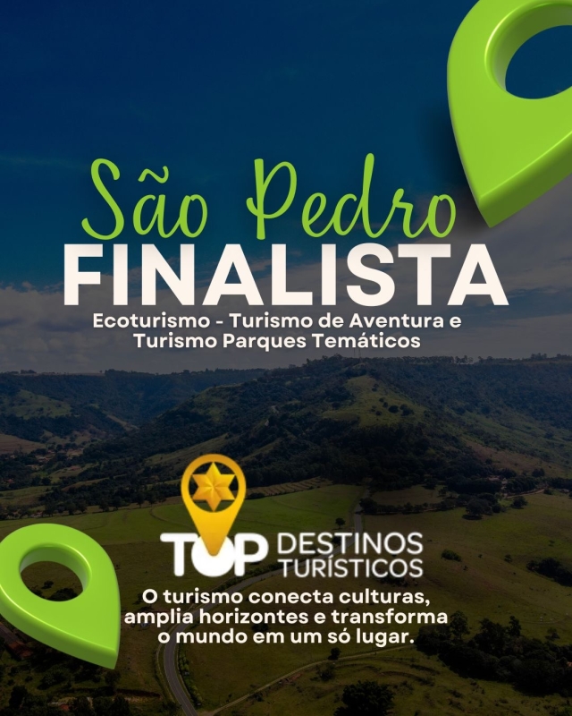 Noticia sao-pedro-e-finalista-do-premio-top-destinos-turisticos-sp-2025-em-tres